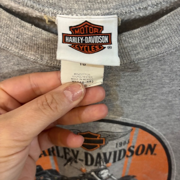 gray vintage Harley Davidson sweatshirt - amazing graphic - Picture 3 of 6